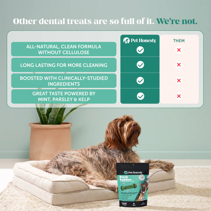Brush Buddies All-Natural + Long Lasting Dental Treats for Large Sized Dogs - 8 Count - Image 8